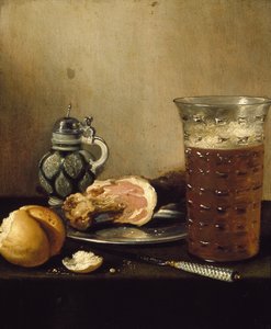 Stilleben med en skinka, 1600-talet