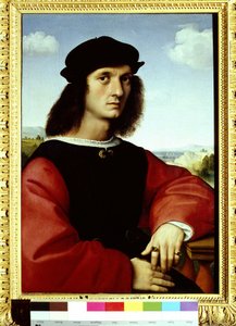 Porträtt av Agnolo Doni, 1505-1506 Målning av Raphael