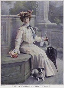Henriette Roggers, fransk skådespelerska (färgad bild)