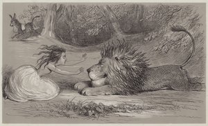 Una och lejonet (akvatint)