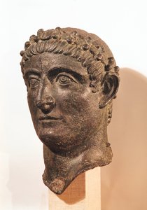 Chef för Konstantin den Store (ca 274-337) (brons)