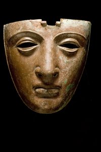 Hjälm ansiktsmask (brons)