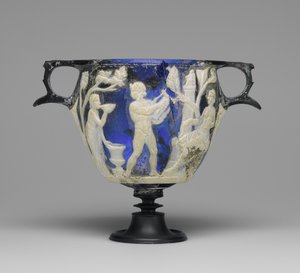 Cameo Glass Skyphos, c.1 AD (glas)