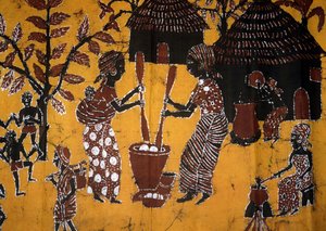Tyg tillverkad med batikteknik, Togo hantverk