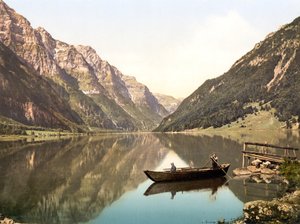 Klöntalersee, Glarus, Schweiz, pub. c.1900