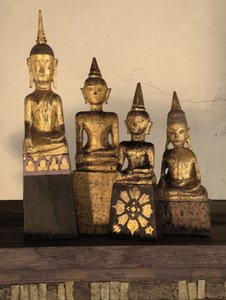 Wooden Votive Buddhas, norra Thailand (trä)