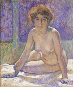 Sittande naken kvinna, ca 1912