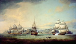 Ostindiefararen Ceres utanför St Helena, 1788