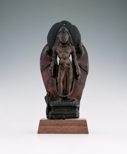 Jatamukuta Lokesvara, 1000-1100-talet (trä och pigment)