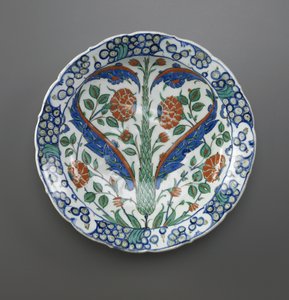 Maträtt, Iznik, osmanska dynastin, 1570-75 (keramik)