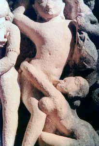 Erotisk skulptur, Khajuraho, Indien. c950-1050. 1900-talet