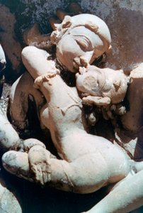 Erotisk skulptur, Khajuraho, Indien. c950-1050. 1900-talet
