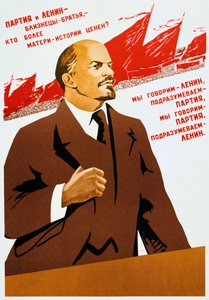 Ryska kommunistpartiets affisch, 1940