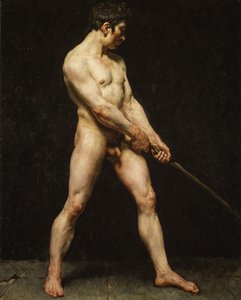 Studie av en naken man, ca. 1810-20.