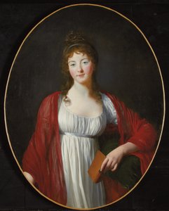 Porträtt av Diane de Simiane, ca 1800