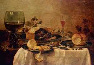 Stilleben med fruktpaj, 1635