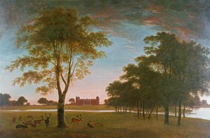 Osterley hus och park på kvällen