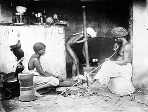 Ett indiskt kök, ca 1870-talet