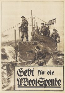 Ge till ubåtsdonationen. Affisch, 1917