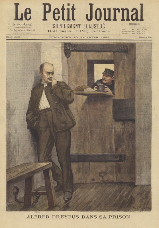 Alfred Dreyfus i sin fängelsecell av French School