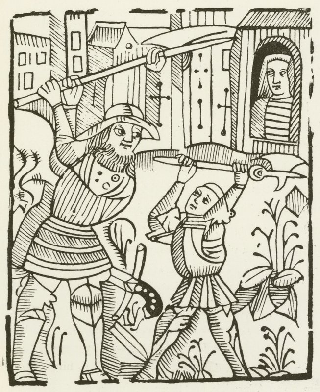Guy of Warwick (gravyr) av (after) English School