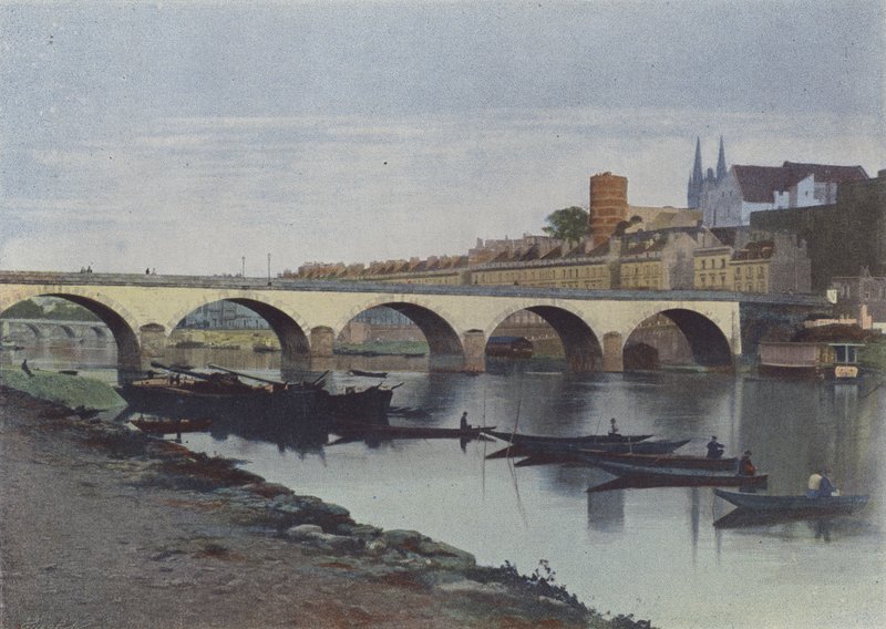 Angers, La Maine (färgad bild) av (after) French Photographer