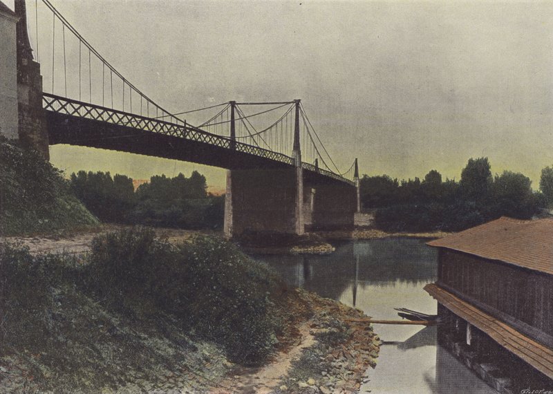 Chalonnes-sur-Loire (färgad bild) av (after) French Photographer