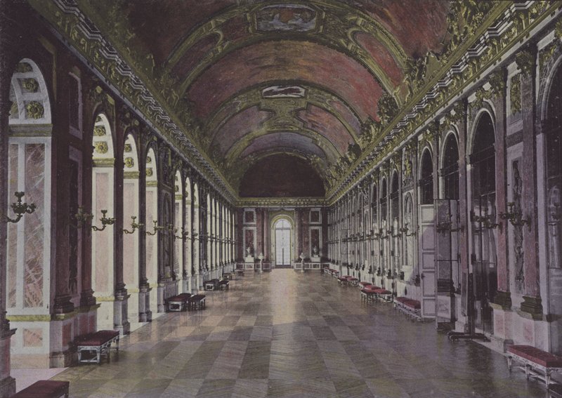 Hall of Mirrors (färgad bild) av (after) French Photographer