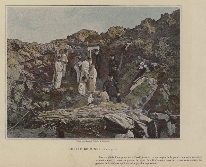 Mine Warfare, Attack (färgad bild) av (after) French Photographer