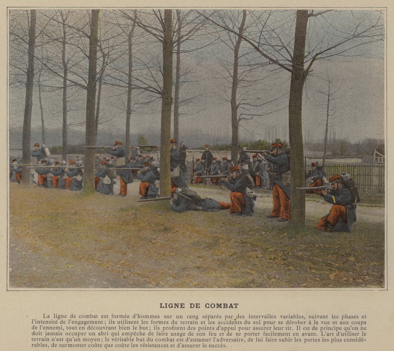 Combat Line (färgad bild) av (after) French Photographer