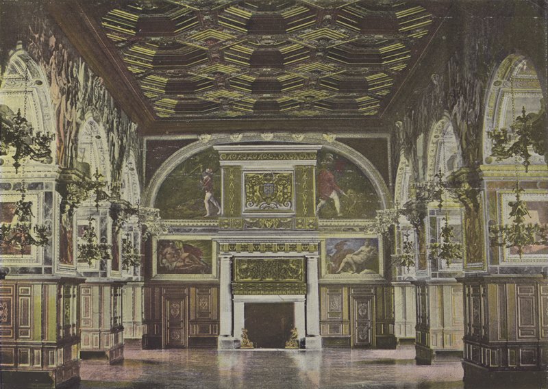 Salle Henri II (färgad bild) av (after) French Photographer