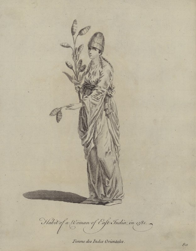 Vana hos en kvinna i Ostindien 1581 av English School