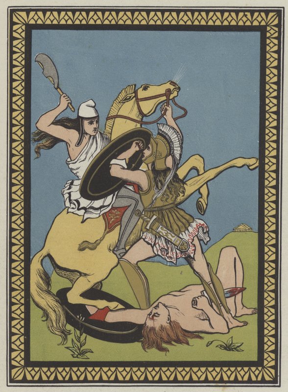 Theseus kämpar mot perserna av English School