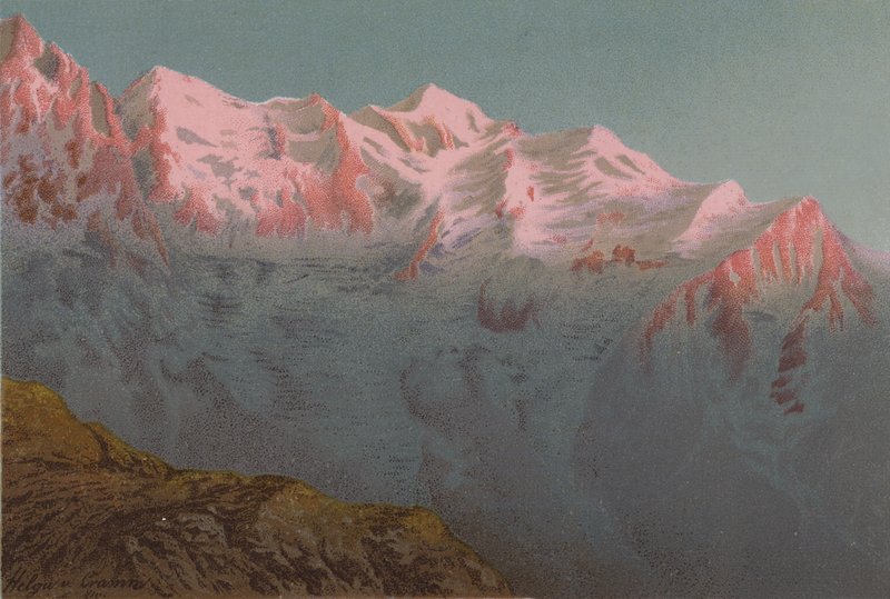 Solnedgång på Mont Blanc av European School