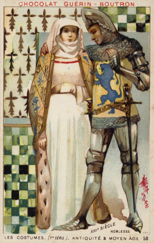 Adelns dräkter, 1200-talet av French School