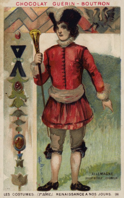 Tysk budbärare, 1700-talet av French School