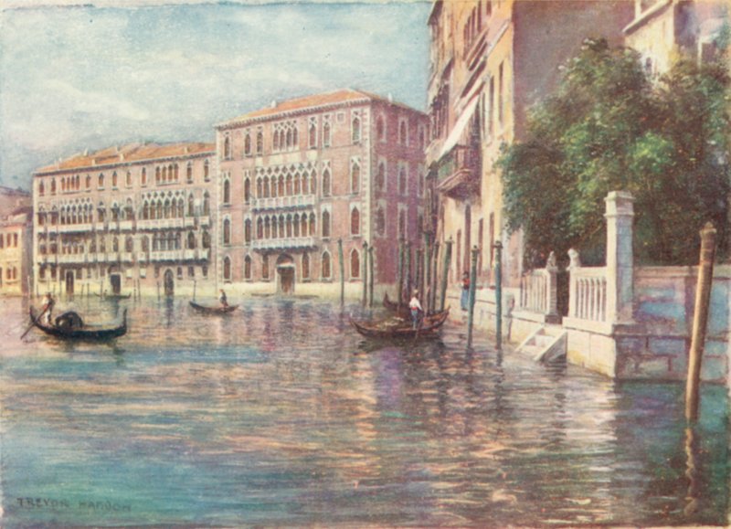 Palazzi Foscari och Giustiniani av A. Trevor Haddon
