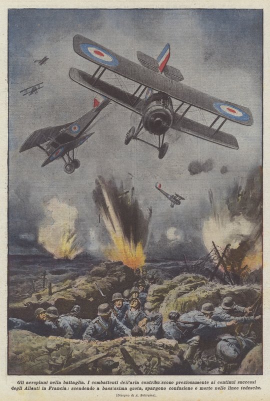Flygplan i strid av Achille Beltrame