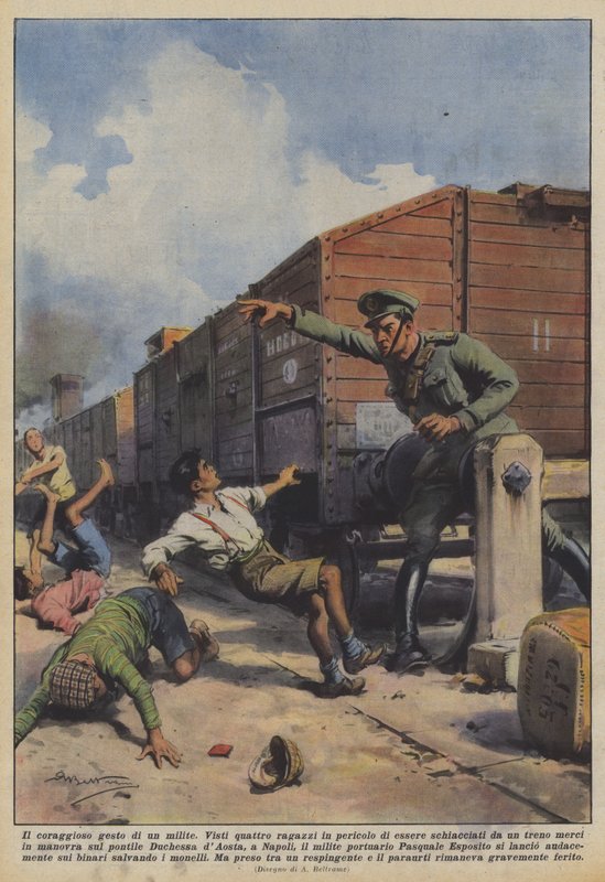En soldats modiga gest av Achille Beltrame