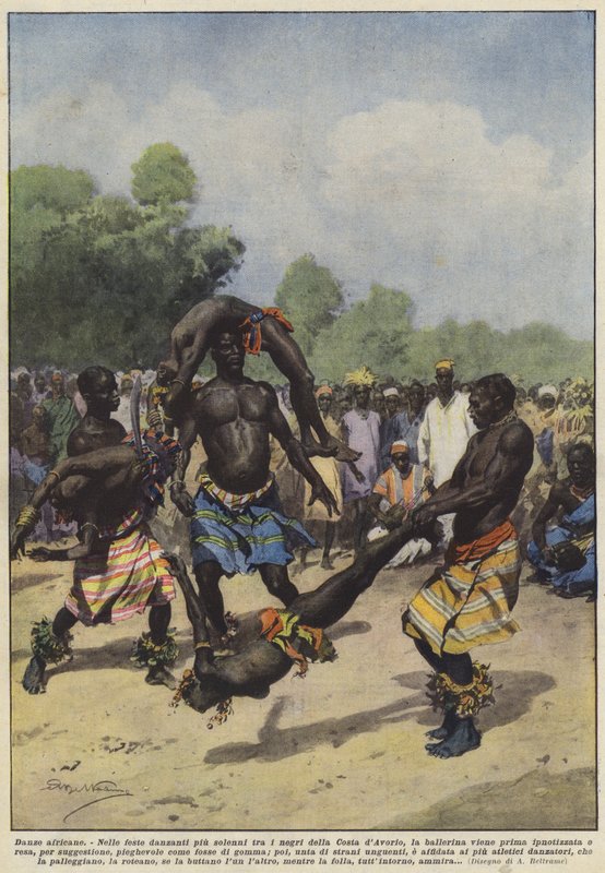 afrikanska danser av Achille Beltrame