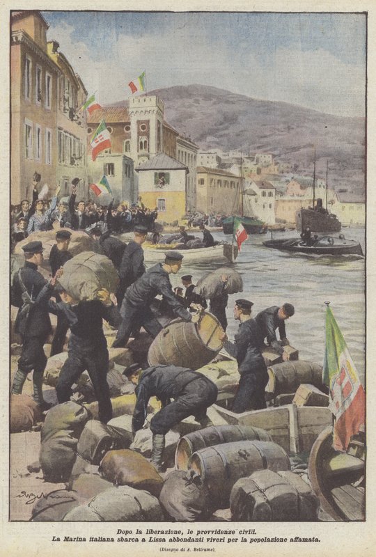 Efter befrielsen, civila försyn av Achille Beltrame