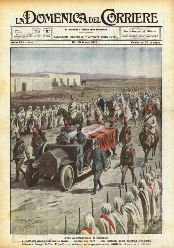 Efter återerövringen av Tarhuna av Achille Beltrame