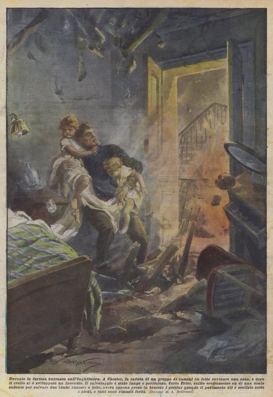 Under den rasande stormen över England av Achille Beltrame