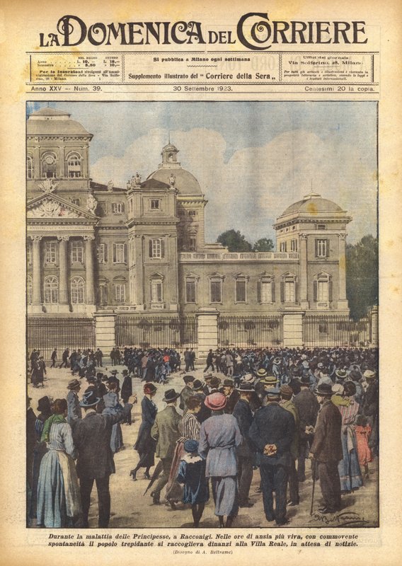 Under prinsessornas sjukdom, i Racconigi av Achille Beltrame