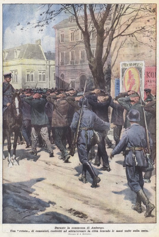 Under upploppet i Hamburg av Achille Beltrame