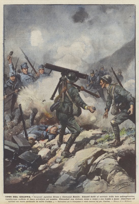 Heroes of Grappa av Achille Beltrame