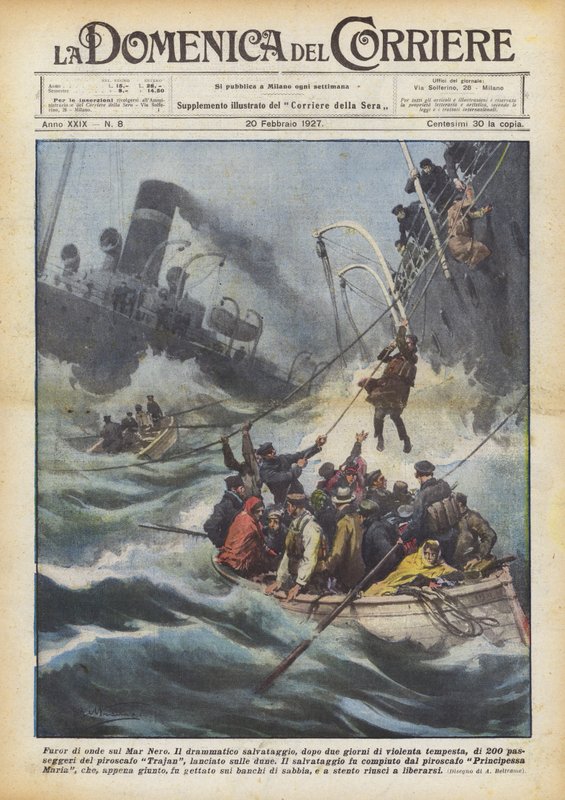 Furor av vågor på Svarta havet av Achille Beltrame