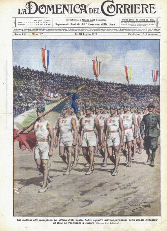 Italienarna i OS av Achille Beltrame