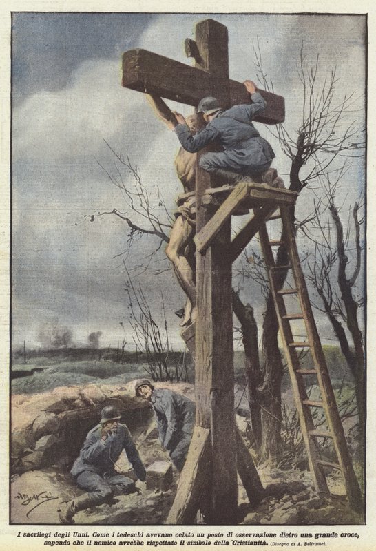 Hunnernas helgerån av Achille Beltrame