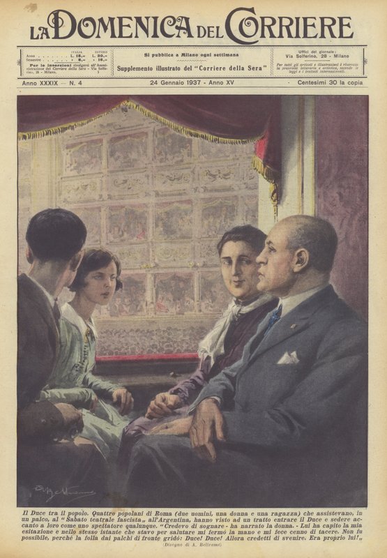 Duce bland folket av Achille Beltrame